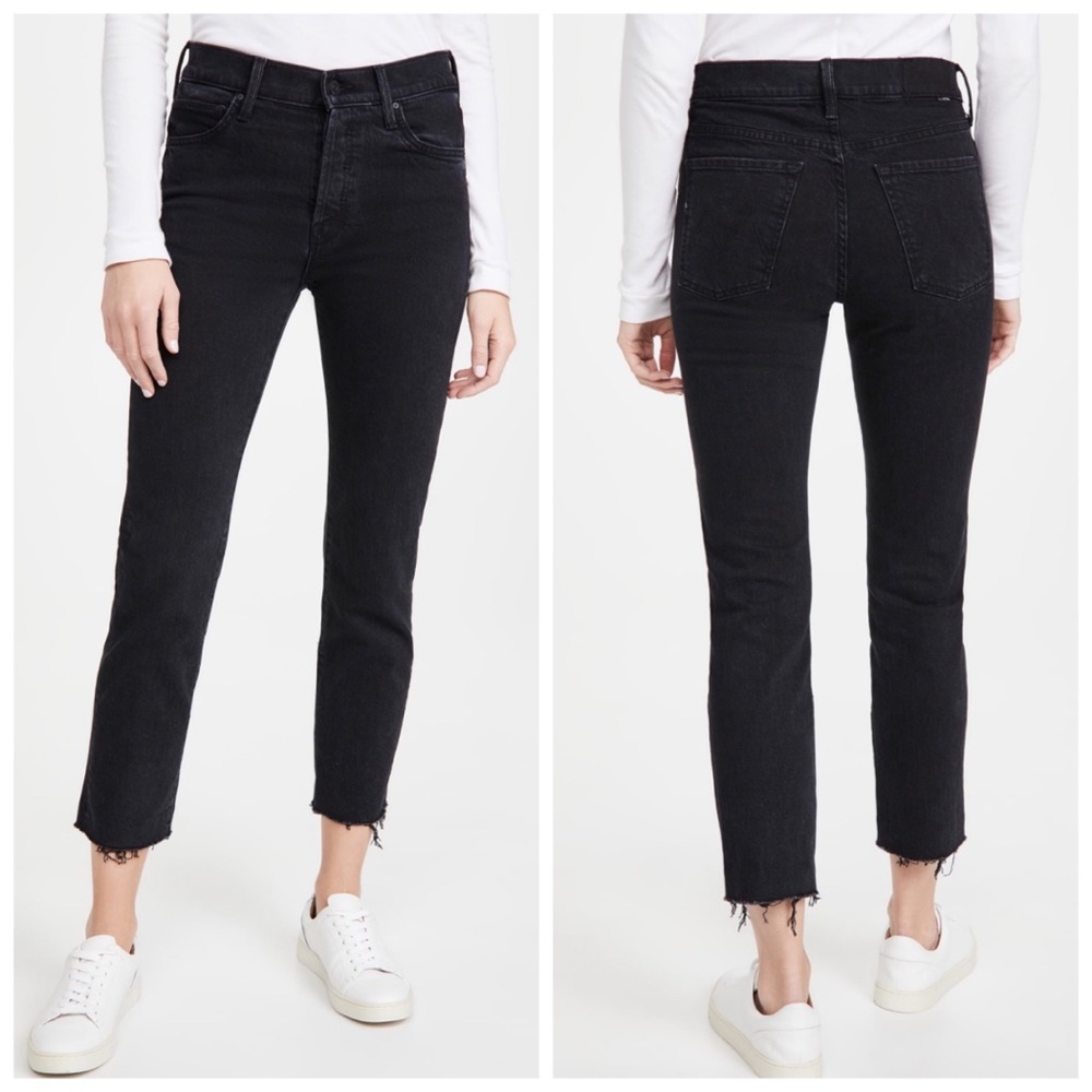 MOTHER The Scrapper Cuff Ankle Fray Hem Jeans In Who’s Sorry Now Size 28 NWT